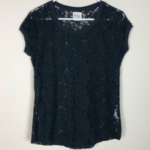 Zara Trafaluk Collection Short Sleeve Black Blouse